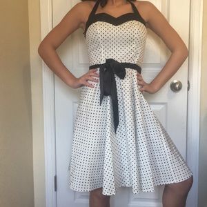 50s Inspired Polka Dot Dress small